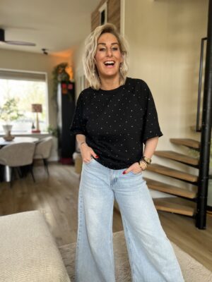 maan-strass-shirt-zwart